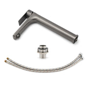 WELS Gun Metal Grey Round High Rise Basin Mixer Bathroom Vanity Faucet Tapware V1233-KRF102GM