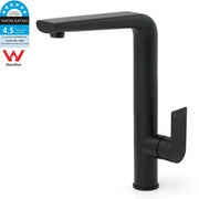 WELS Matte Black Round Kitchen Mixer Sink Tap Swivel Laundry Faucet Spout NEW V1233-KRF501B