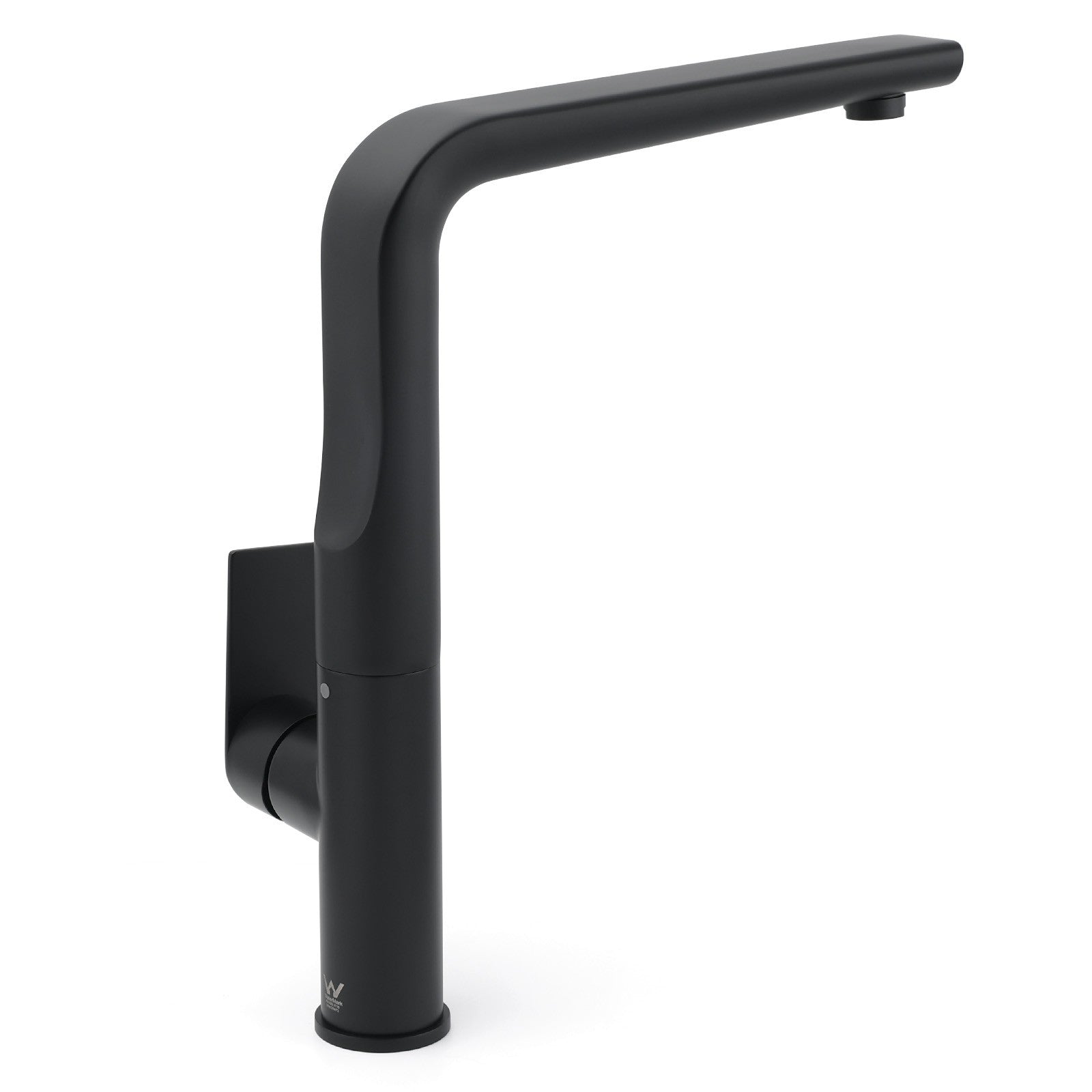 WELS Matte Black Round Kitchen Mixer Sink Tap Swivel Laundry Faucet Spout NEW V1233-KRF501B