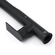 WELS Matte Black Round Kitchen Mixer Sink Tap Swivel Laundry Faucet Spout NEW V1233-KRF501B