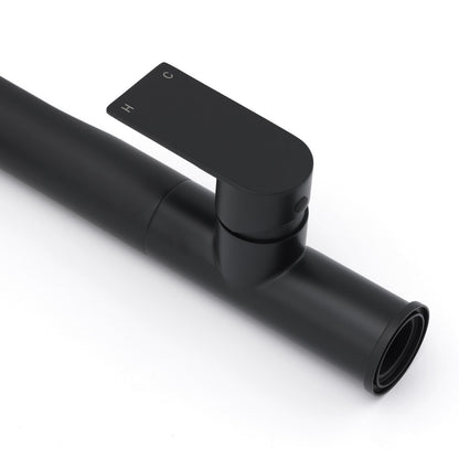 WELS Matte Black Round Kitchen Mixer Sink Tap Swivel Laundry Faucet Spout NEW V1233-KRF501B