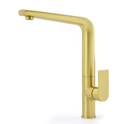 NEW ARRIVAL WELS Brushed Gold Round Kitchen Mixer Sink Tap Laundry Faucet Spout V1233-KRF501G