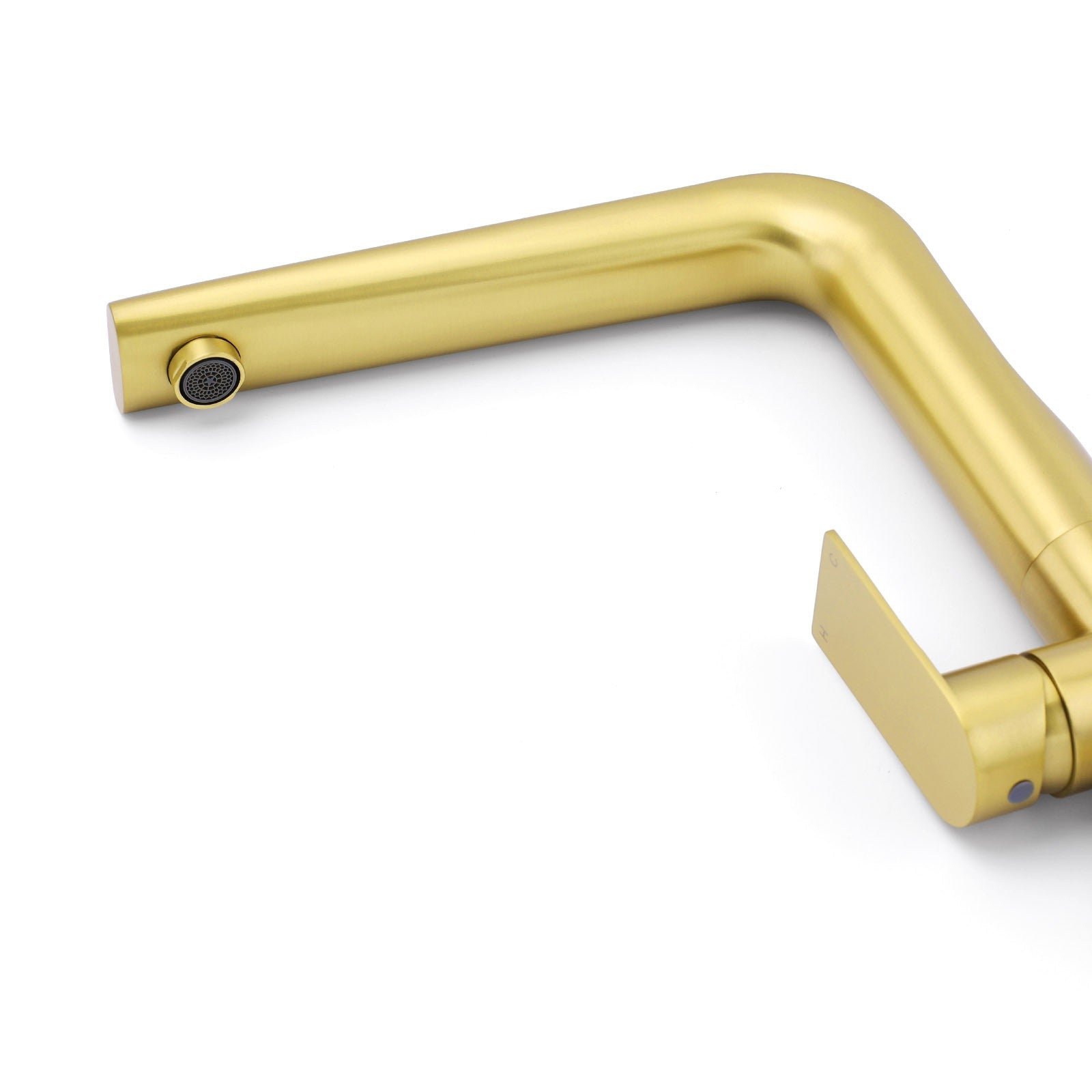 NEW ARRIVAL WELS Brushed Gold Round Kitchen Mixer Sink Tap Laundry Faucet Spout V1233-KRF501G