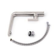 Brushed Nickel New Design Kitchen Mixer Sink Tap Laundry Faucet Swivel Spout V1233-KRF501N