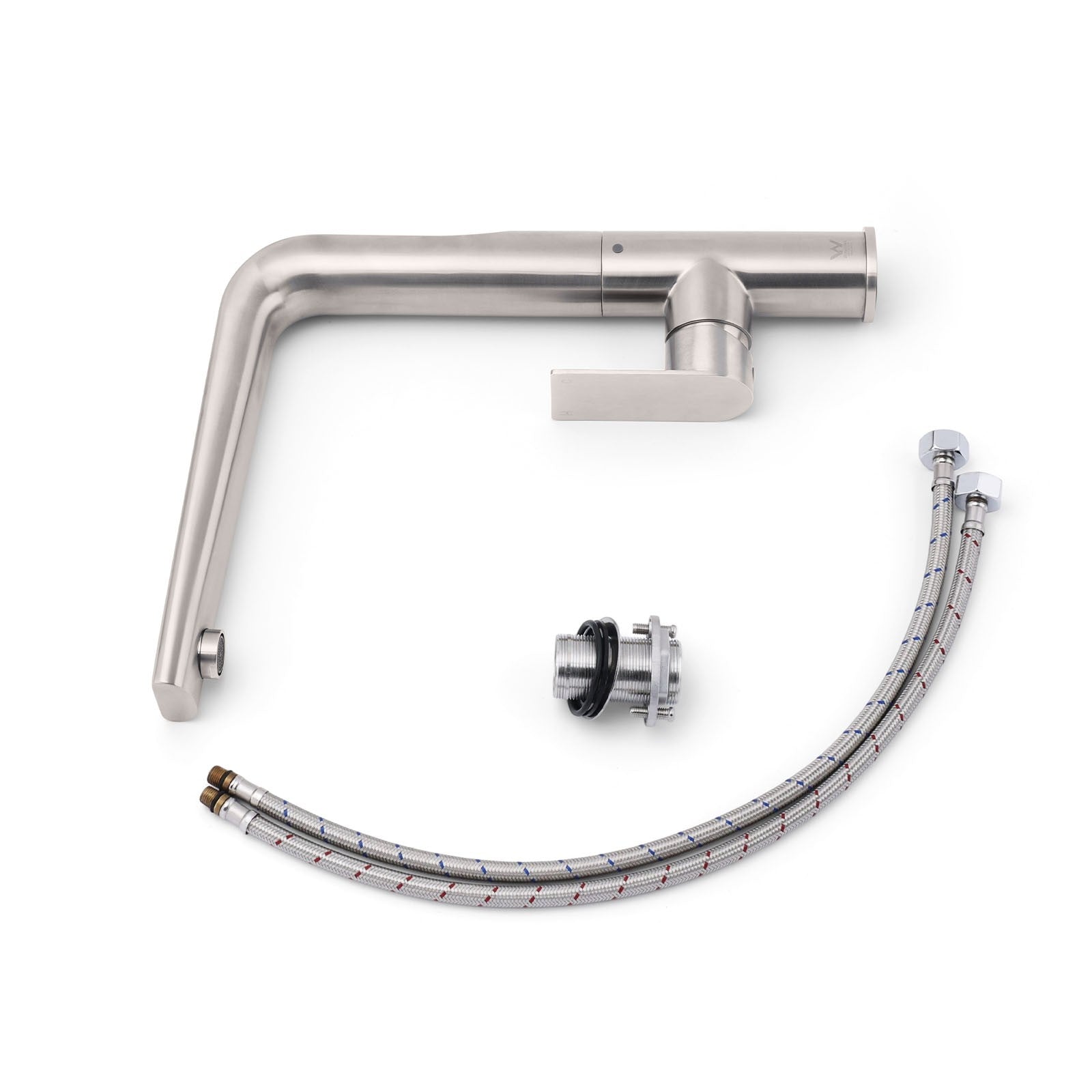 Brushed Nickel New Design Kitchen Mixer Sink Tap Laundry Faucet Swivel Spout V1233-KRF501N