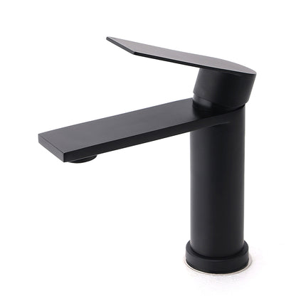 Matt Black Round Bathroom Basin Mixer Vanity Sink Faucet Spout Laundry Tap WELS V1233-KRS101BL