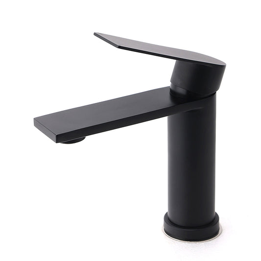 Matt Black Round Bathroom Basin Mixer Vanity Sink Faucet Spout Laundry Tap WELS V1233-KRS101BL