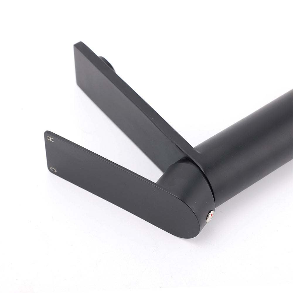 Matt Black Round Bathroom Basin Mixer Vanity Sink Faucet Spout Laundry Tap WELS V1233-KRS101BL