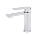 WELS Chrome Square Bathroom Short Basin Mixer Vanity Sink Faucet Tap Flat Lever V1233-KRS101CR