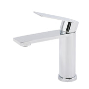 WELS Chrome Square Bathroom Short Basin Mixer Vanity Sink Faucet Tap Flat Lever V1233-KRS101CR