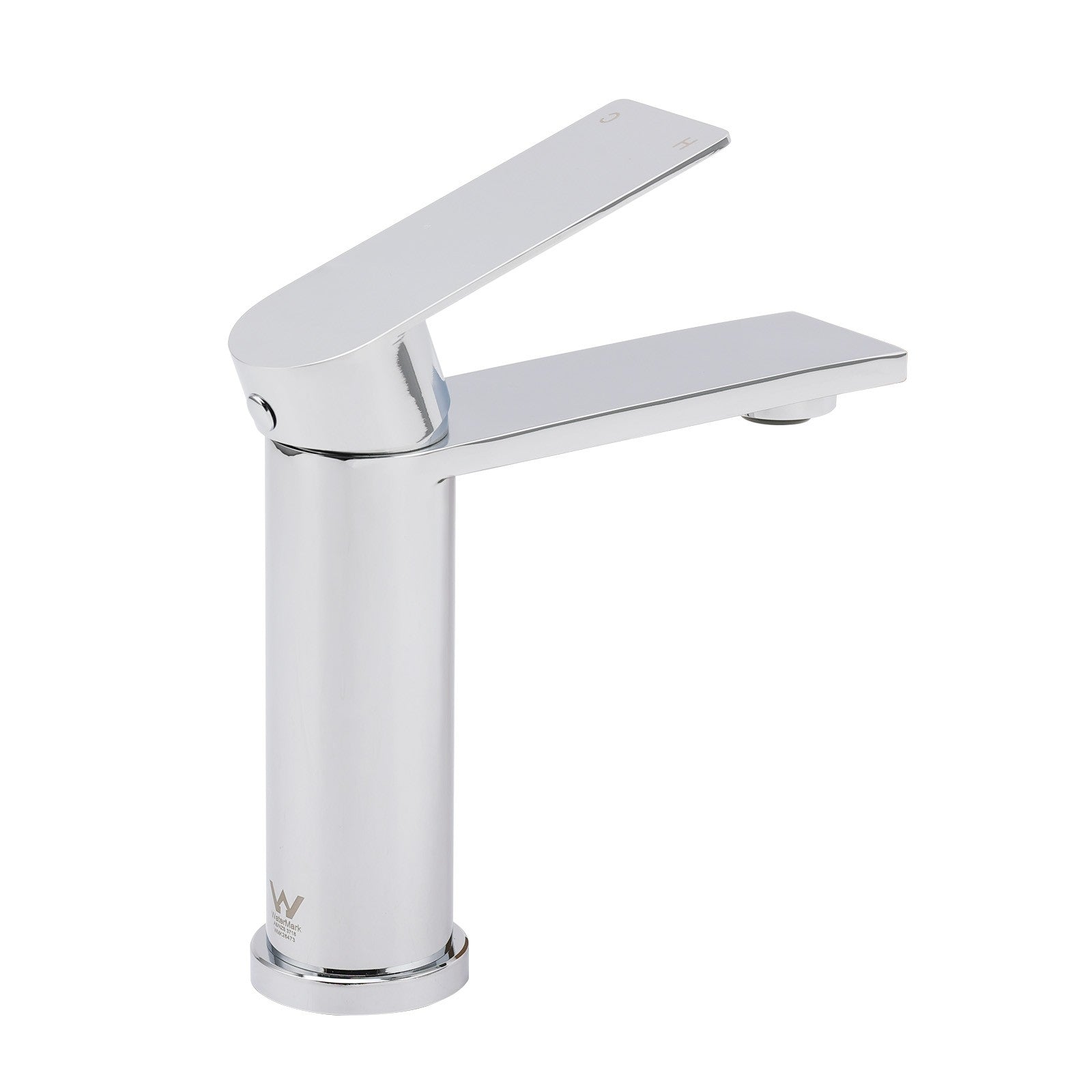 WELS Chrome Square Bathroom Short Basin Mixer Vanity Sink Faucet Tap Flat Lever V1233-KRS101CR