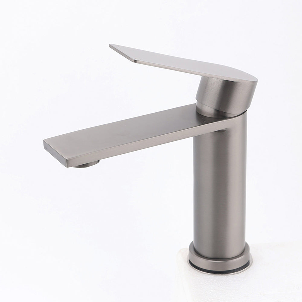 Gun Metal Grey Bathroom Basin Mixer Vanity Sink Square Faucet Spout Laundry Tap V1233-KRS101GM