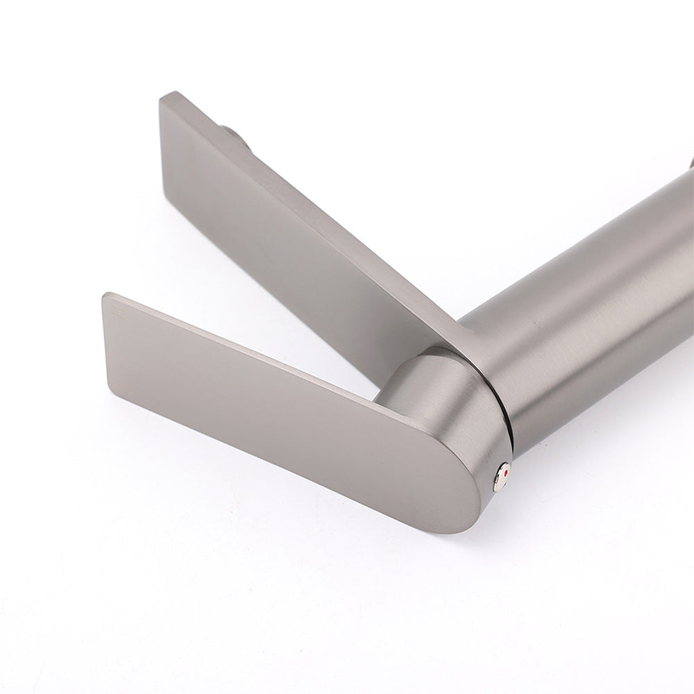 Gun Metal Grey Bathroom Basin Mixer Vanity Sink Square Faucet Spout Laundry Tap V1233-KRS101GM