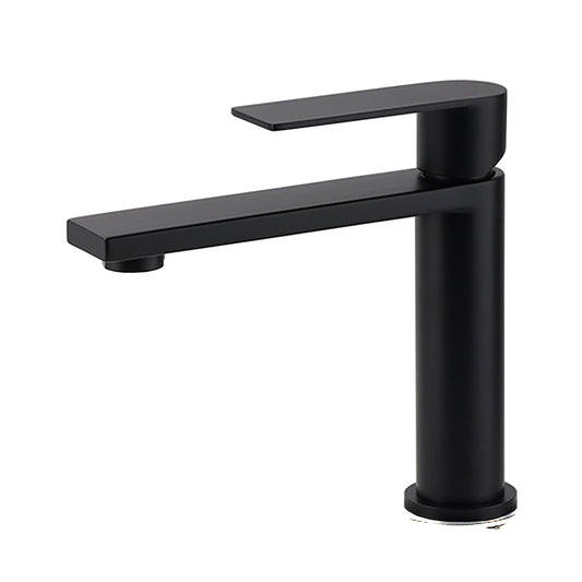 WELS Matt Black Square Short Basin Mixer Vanity Sink Faucet Laundry Spout Tap V1233-KRS101MBL