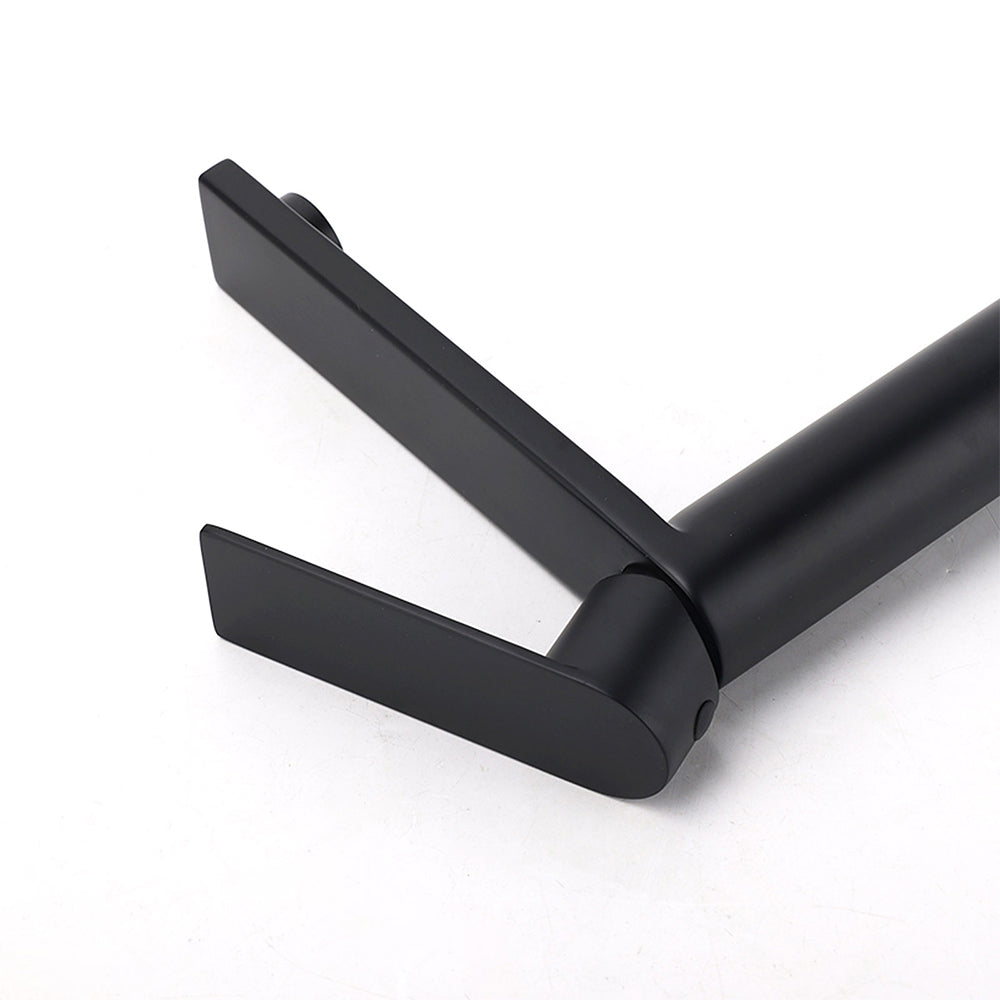 WELS Matt Black Square Short Basin Mixer Vanity Sink Faucet Laundry Spout Tap V1233-KRS101MBL
