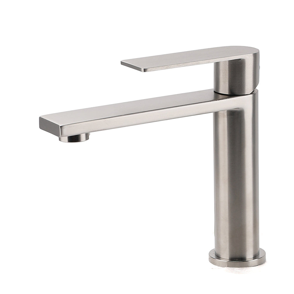 Brushed Nickel Standard Basin Mixer Vanity Sink Faucet Kitchen Laundry Spout Tap V1233-KRS101MBS