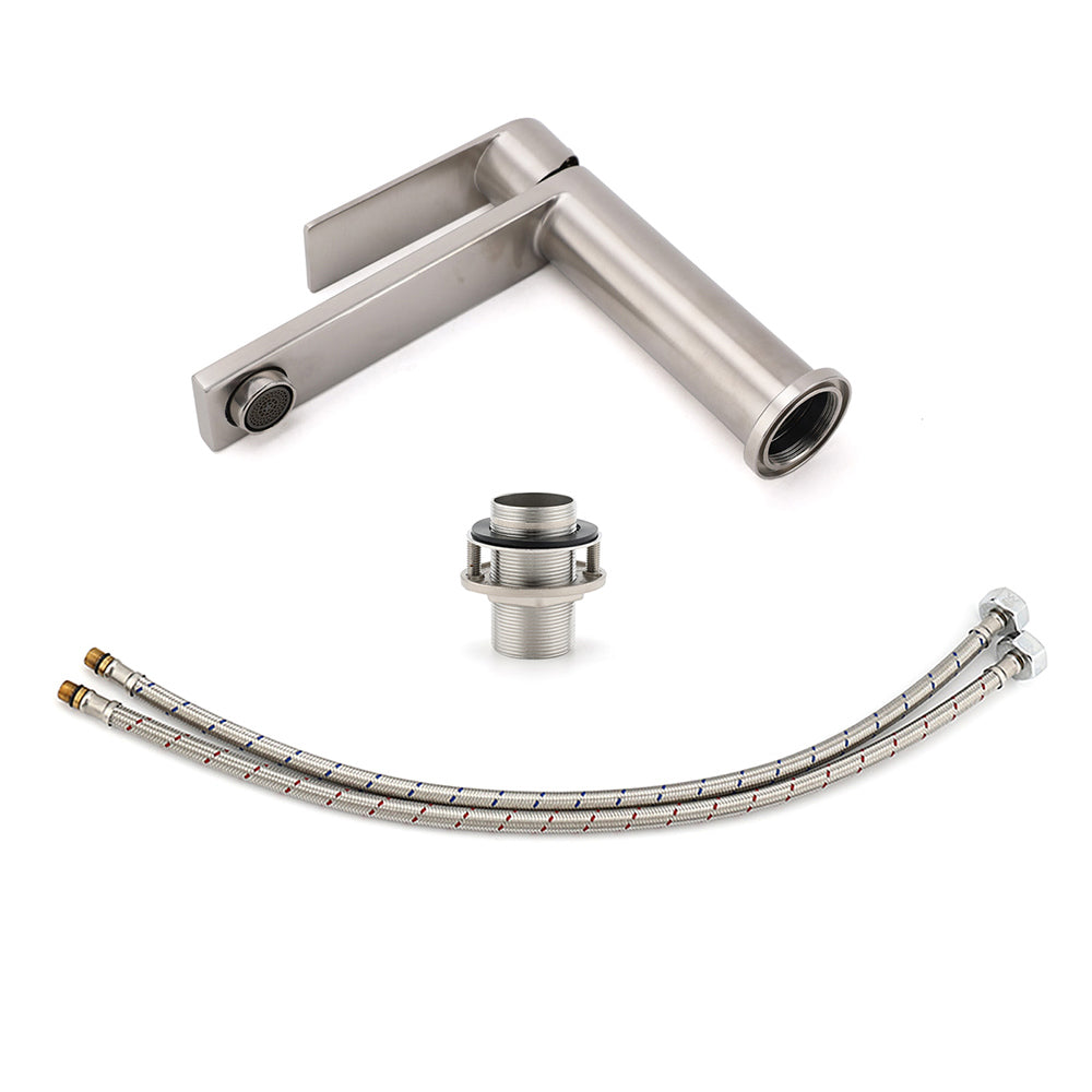 Brushed Nickel Standard Basin Mixer Vanity Sink Faucet Kitchen Laundry Spout Tap V1233-KRS101MBS