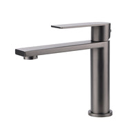Gun Metal Rounded Square Short Basin Mixer Vanity Sink Faucet Laundry Spout Tap V1233-KRS101MGM