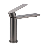 Gun Metal Rounded Square Short Basin Mixer Vanity Sink Faucet Laundry Spout Tap V1233-KRS101MGM