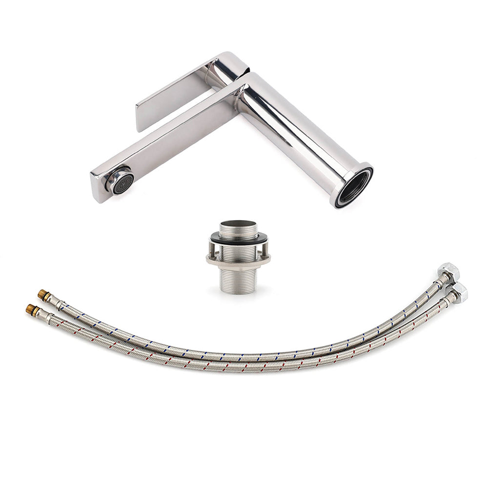 WELS Chrome Short Basin Mixer Vanity Sink Faucet Kitchen Laundry Spout Tap Set V1233-KRS101MPS