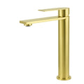 Brushed Gold Stainless Steel Tall Basin Mixer Vanity Sink Faucet Laundry Spout V1233-KRS102BG