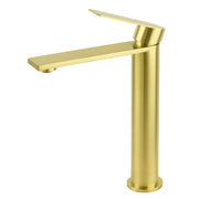 Brushed Gold Stainless Steel Tall Basin Mixer Vanity Sink Faucet Laundry Spout V1233-KRS102BG