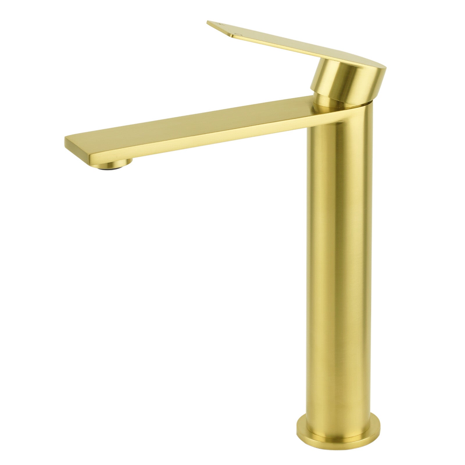 Brushed Gold Stainless Steel Tall Basin Mixer Vanity Sink Faucet Laundry Spout V1233-KRS102BG