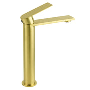 Brushed Gold Stainless Steel Tall Basin Mixer Vanity Sink Faucet Laundry Spout V1233-KRS102BG