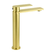 Brushed Gold Stainless Steel Tall Basin Mixer Vanity Sink Faucet Laundry Spout V1233-KRS102BG