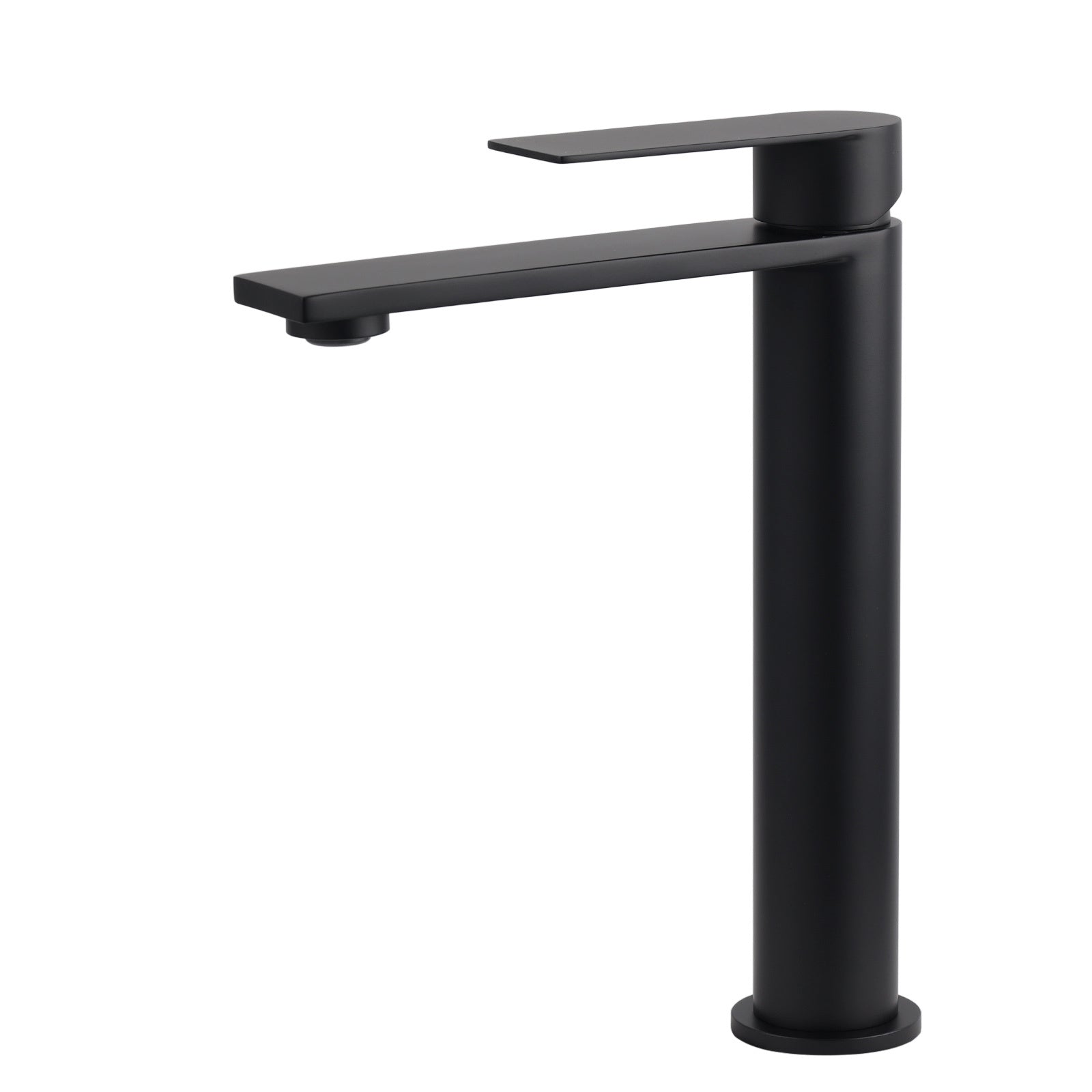 WELS Matt Black Square Tall Flat Lever Handle Basin Mixer Vanity Sink Faucet Spout V1233-KRS102BL