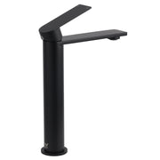 WELS Matt Black Square Tall Flat Lever Handle Basin Mixer Vanity Sink Faucet Spout V1233-KRS102BL