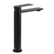 WELS Matt Black Square Tall Flat Lever Handle Basin Mixer Vanity Sink Faucet Spout V1233-KRS102BL
