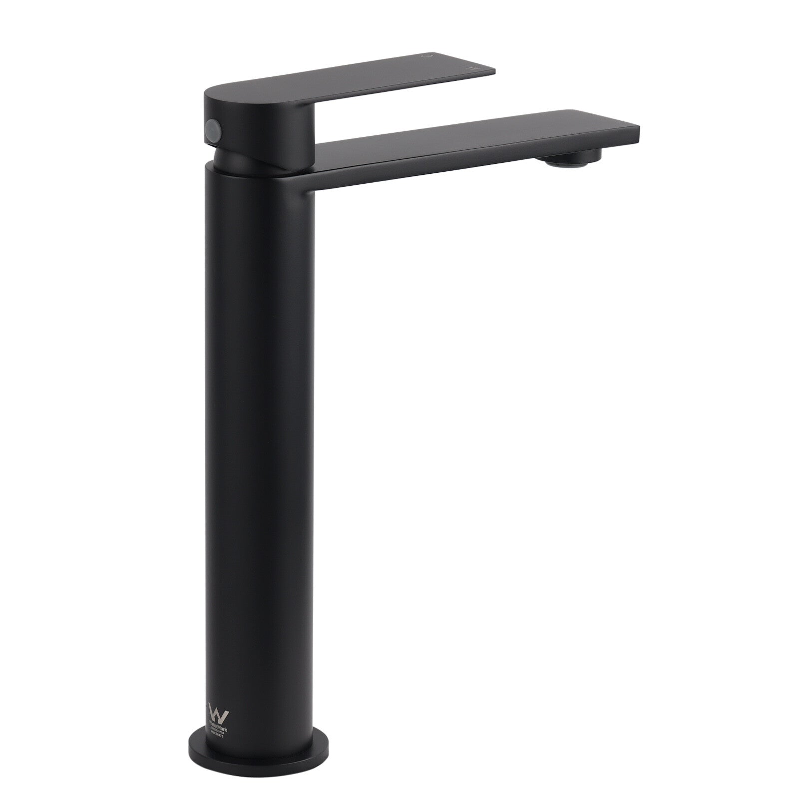 WELS Matt Black Square Tall Flat Lever Handle Basin Mixer Vanity Sink Faucet Spout V1233-KRS102BL