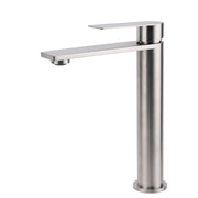 WELS Brushed Nickel Tall Basin Mixer Vanity Sink Faucet Spout 304SUS Laundry Tap V1233-KRS102BS