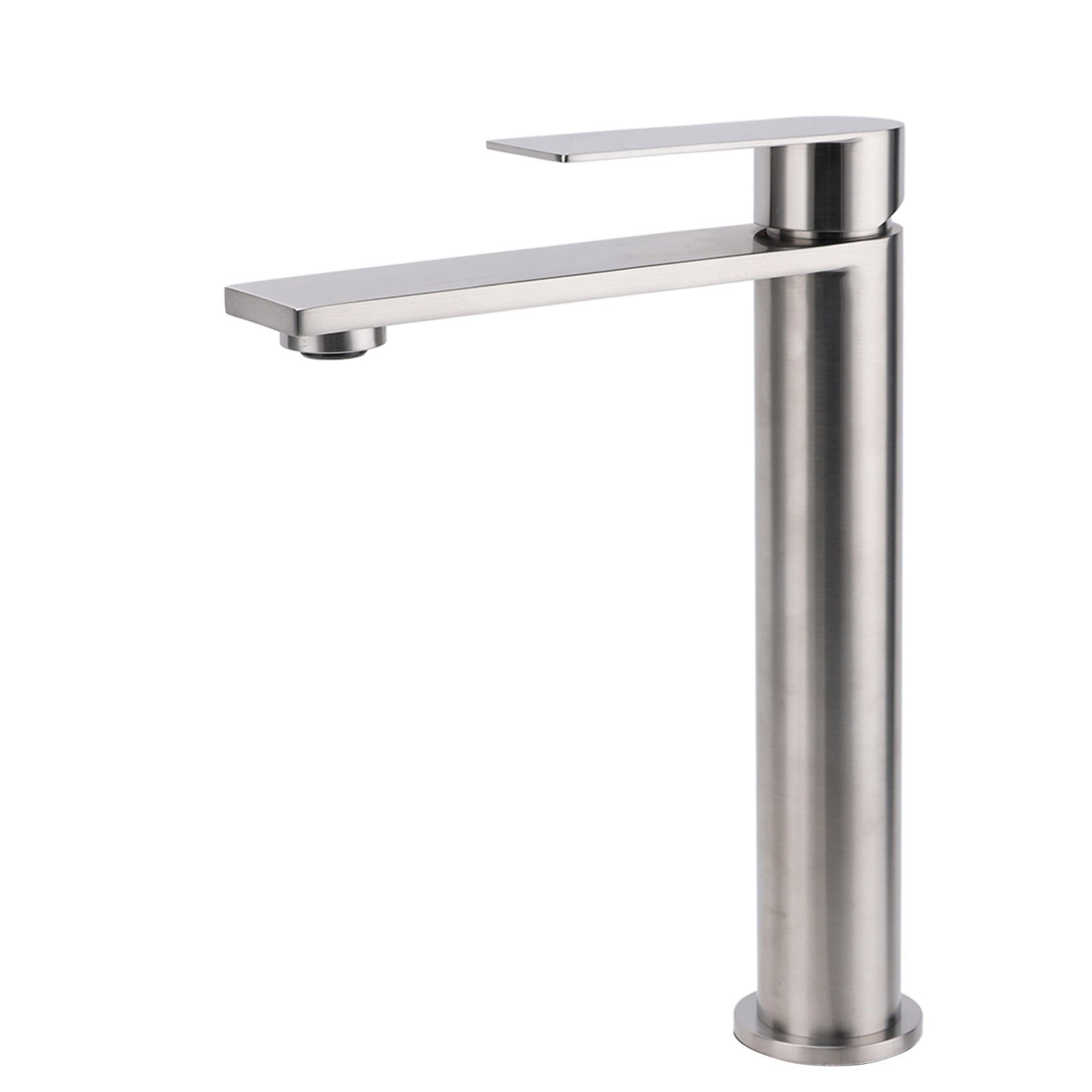 WELS Brushed Nickel Tall Basin Mixer Vanity Sink Faucet Spout 304SUS Laundry Tap V1233-KRS102BS