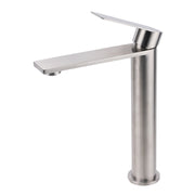 WELS Brushed Nickel Tall Basin Mixer Vanity Sink Faucet Spout 304SUS Laundry Tap V1233-KRS102BS