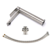 WELS Brushed Nickel Tall Basin Mixer Vanity Sink Faucet Spout 304SUS Laundry Tap V1233-KRS102BS