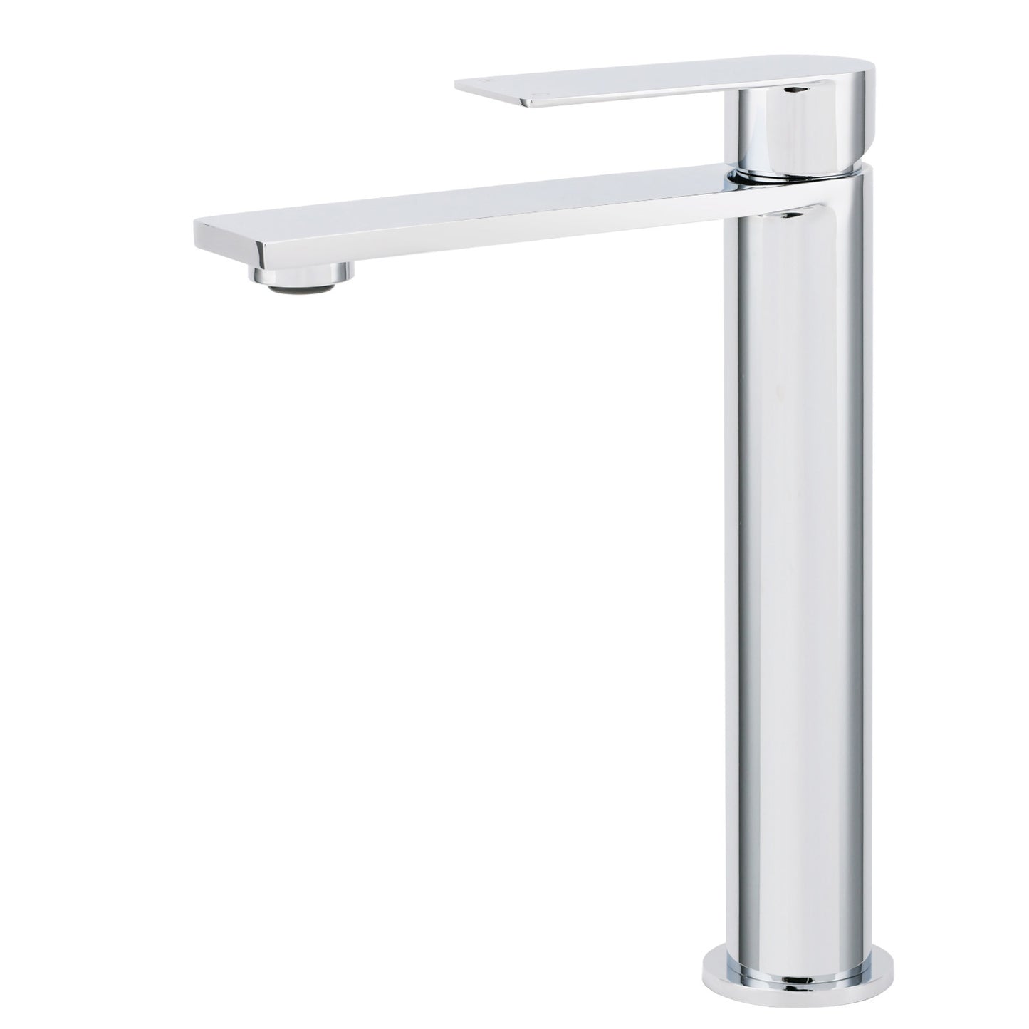 WELS Polished Chrome Tall Basin Mixer Vanity Sink Faucet Spout Laundry Flat Tap V1233-KRS102CR