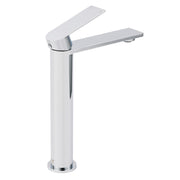 WELS Polished Chrome Tall Basin Mixer Vanity Sink Faucet Spout Laundry Flat Tap V1233-KRS102CR