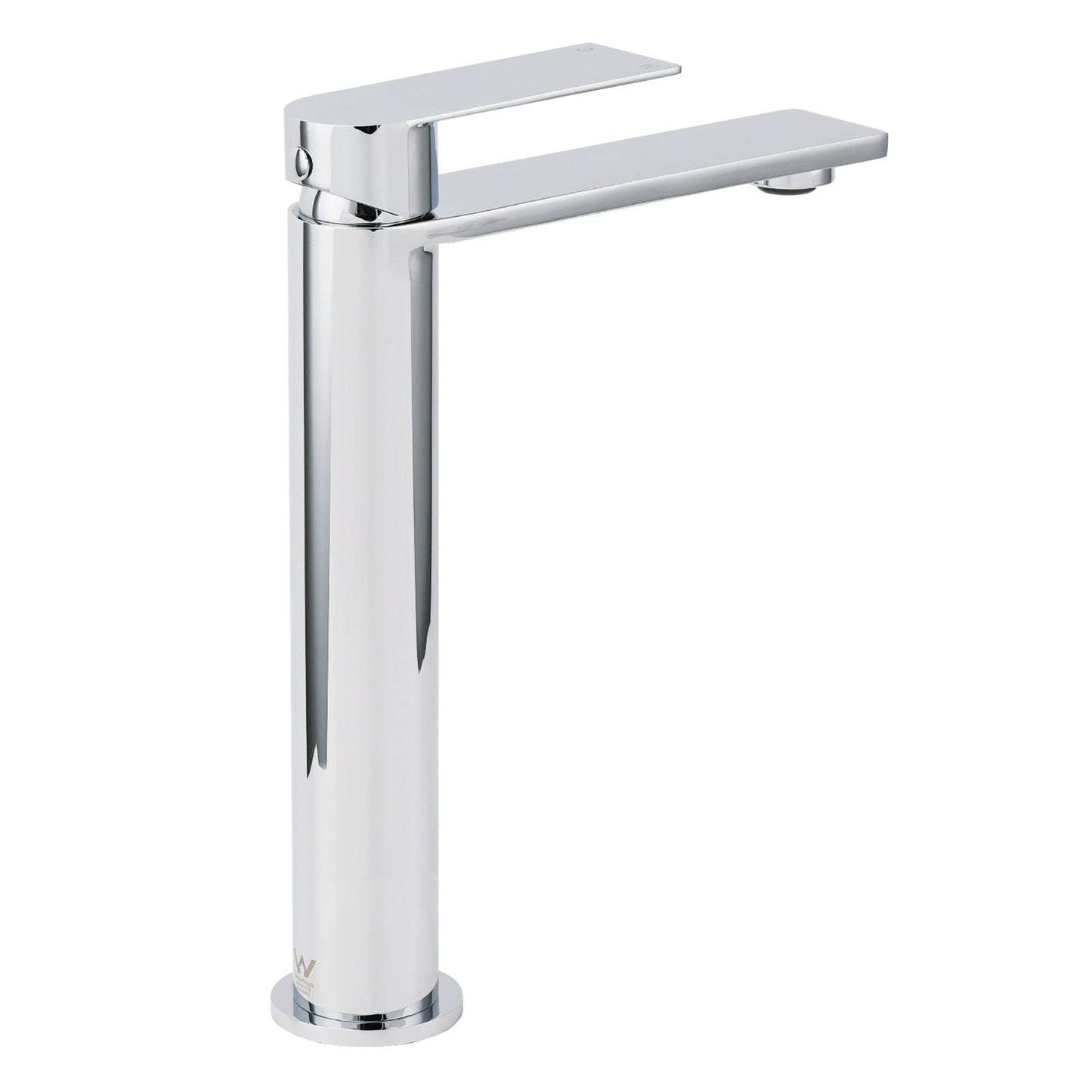 WELS Polished Chrome Tall Basin Mixer Vanity Sink Faucet Spout Laundry Flat Tap V1233-KRS102CR