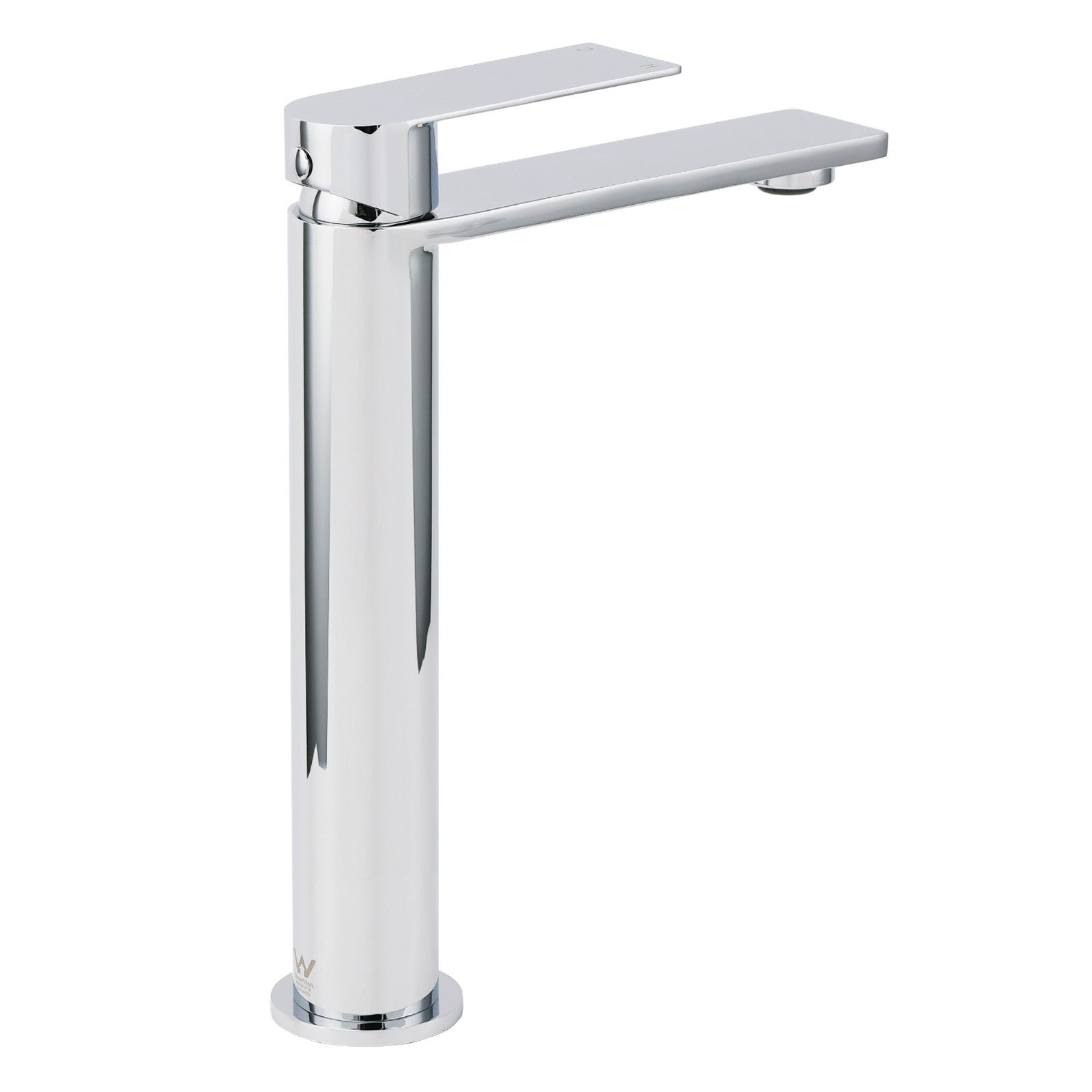 WELS Polished Chrome Tall Basin Mixer Vanity Sink Faucet Spout Laundry Flat Tap V1233-KRS102CR