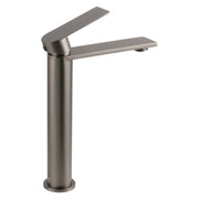 WELS Square Tall Flat Handle Basin Mixer Vanity Sink Faucet Spout Gun Metal Gey V1233-KRS102GM