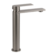 WELS Square Tall Flat Handle Basin Mixer Vanity Sink Faucet Spout Gun Metal Gey V1233-KRS102GM
