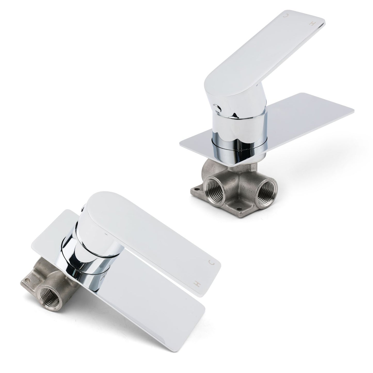 Chrome Square Lever Handle Shower Mixer Hot Cold Water Valve Watermark Standard V1233-KRS201CR
