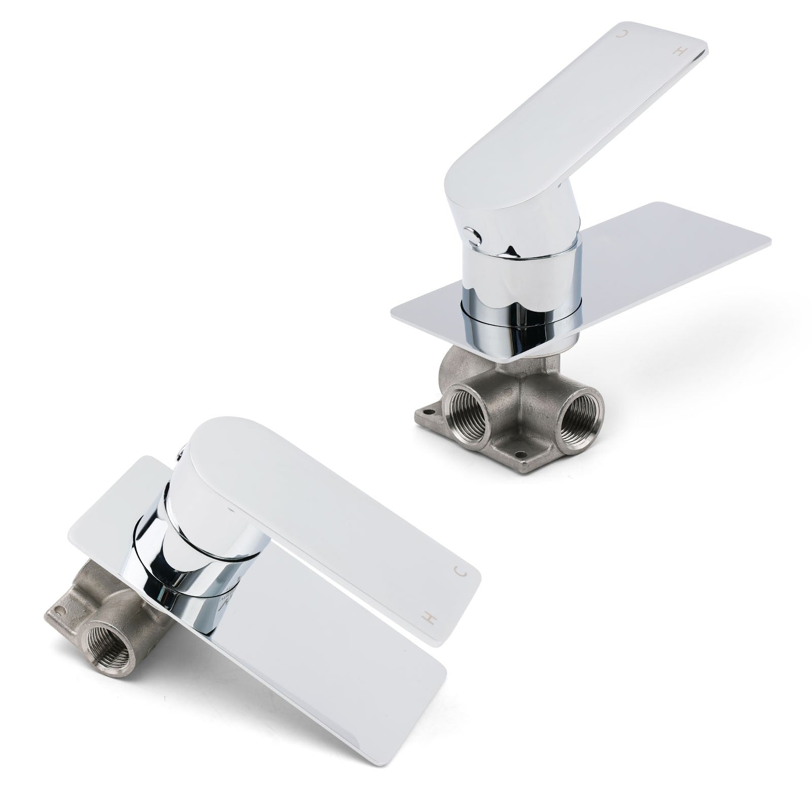 Chrome Square Lever Handle Shower Mixer Hot Cold Water Valve Watermark Standard V1233-KRS201CR