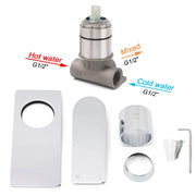 Chrome Square Lever Handle Shower Mixer Hot Cold Water Valve Watermark Standard V1233-KRS201CR