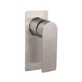 Brushed Nickel Bathroom Flat Lever Handle Shower Mixer Hot Cold Water Tap Valve V1233-KRS201N
