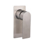 Brushed Nickel Bathroom Flat Lever Handle Shower Mixer Hot Cold Water Tap Valve V1233-KRS201N