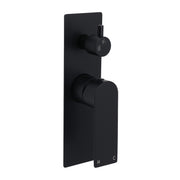 Watermark Matt Black Square Bathroom Shower Mixer 2-Way Control Switch Diverter V1233-KRS202B