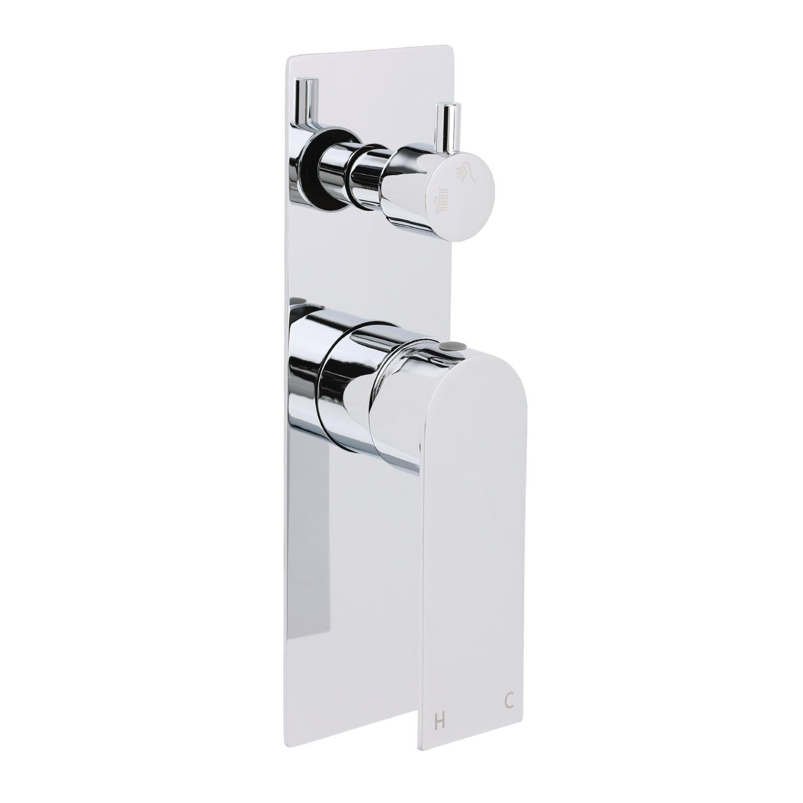 Watermark Chrome Square Shower Mixer Diverter Tap Valve For Shower Combo Spout V1233-KRS202CR